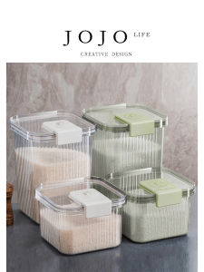 Sealed Anti-Insect Moisture-Proof Rice Tub for Home Use Large Capacity Plastic Kitchen Storage Container Chinese Style Pure Color