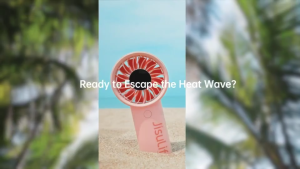 JISULIFE Handheld Fan Life4 5000mAh 12 Blades Turbo fan 5 Wind Speeds Portable Fan With Digital Display Powerful Wind