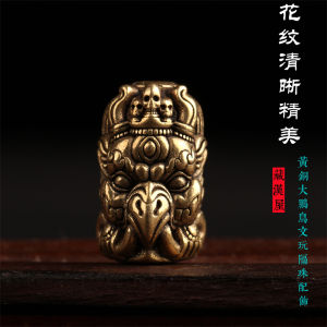 สร้อยข้อมือพระพุทธเจ้าสไตล์ฮั่นหนานขนาดใหญ่พร้อมอุปกรณ์ตกแต่งหัวเข็มขัดโลหะผสมสีทอง ลูกปัดยาว ลูกปัดถือ