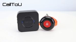 CallToU Wireless Caregiver Pager SOS Call Button Nurse Alert System Help Button for Homae Elderly Patient Seniors Disabled Personal CC01BL