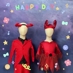 Halloween Red Bull Magic Costume cosplay Mens and Womens Same Role Masquerade Childrens Stage Costume 2021