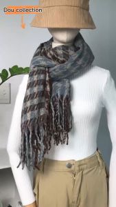 Khăn Choàng Cổ Cashmere Len Họa Tiết Caro Dày Cao Cấp Thời Trang Thu Đông - 100x135cm - Douyin - Mã LN020