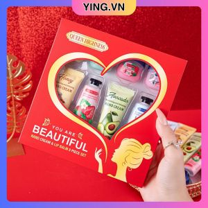 Bộ Dưỡng Tay & Dưỡng Môi GoseLita 8 Món – Hương Mật Ong Bơ Dâu Đào – Dưỡng Ẩm Mềm Mịn