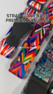Tali Strap Gitar Akustik Elektrik Bass Panjang Premium / Guitar Strap Adjustable