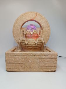 Buddha fountain Travelling Buddha water fountain Lucky Buddha Tabletop water fountain fengshui lucky fountain Laughing Buddha with Gold Bar Fountain Water Fengshui Fountain Table Water Waterwheel Crystal Ball Indoor Table water Fountain Fengshui Buddha ko