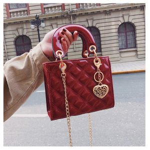 Red Wedding Bridal Bag Fashionable Handbag Womens Single Shoulder Crossbody Bag Engagement Party Purse Soft PU Leather