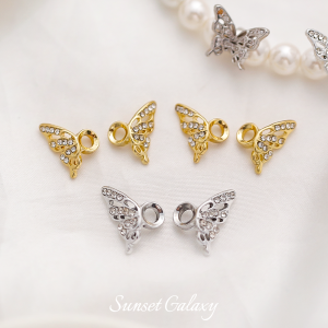Gold Plated Butterfly Spacer Beads DIY Handmade Jewelry Accessories Material for Necklace Bracelet Stringing Loose Beads