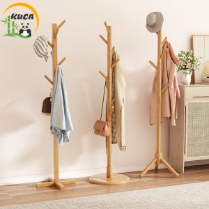 KUCA Cây Treo Quần Áo Đứng Gỗ Thông Móc Quần Áo Gỗ Thiết Kế Lắp Ráp Hiện Đại Trang Trí Nhà Cửa