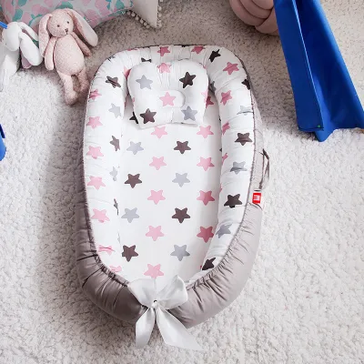 FENCAOYAN | Portable Crib For Newborn Mimics Womb Comfort Anti-Startle Foldable Detachable