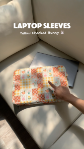 Túi chống sốc laptop | Yellow Checked Bunny