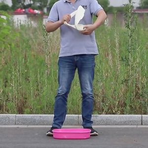 P60 Cat litter box high side anti-crack small orange cat litter box anti-fall resin cat toilet