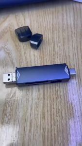 Đầu đọc thẻ SD Type C OTG 6 trong 1 USB TF cho điện thoại di động Máy tính Ba giao diện Cắm và Chạy Chính Hãng 1 Năm Màn