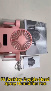 NANATECH F8 Table Spray Fan Desktop Mini Fan Jet Air Humidifier Dual Nozzle Water Purifier Mist Fan