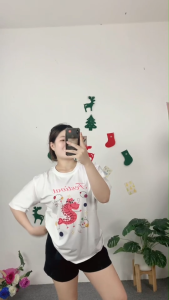 ชุดเซ็ต สไตล์ชุดง่ายๆ เสื้อยืดแขนสั้น+กางเกงขาสั้น