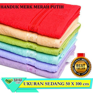Handuk Bayi Merah Putih Size 50X100cm-Handuk Balita Microfiber lembut Serbaguna -VEGASUS Store(COD)