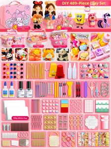 Non-toxic White Shiny Modeling Clay DIY Kit