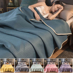 Cool Feelling Summer Quilt Queen Size Super King Washable Tencel Thin Air Conditioning Blanket Bedspread