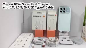 Xiaomi | Xiaomi 100W Charger USB C Fast Charger Turbo Charging Type C Cable 1M 2M for Xiaomi 17 17T Pro 17 Max Poco F8 Ultra X8 Pro Max