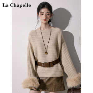 La Chapelle | Áo Sweater Len Xốp Dày Dặn Có Sọc Đa Năng Mùa Đông