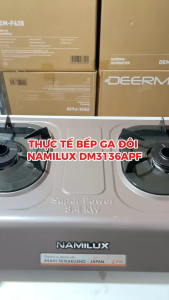 Bếp gas đôi Namilux NH-DM3136APF Công suất 4.2kW/lò Hệ thống đánh lửa Magneto - Hàng chính hãng
