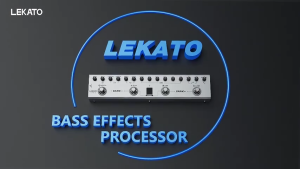 LEKATO Tank-B Bass Guitar Effects Pedal with 36 Presets Editable 4 Modules Amp 8 IR Cab Slots Bass Effects Pedal