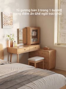 DONGMU | Bàn Trang Điểm Có Gương Ẩn Hình Chữ L