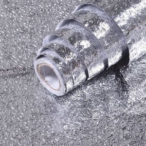 Yellow Gold Foil Sticker Cabinet Buddha Niche Background Decorative Tape Adhesive Oil Resistant Fireproof Kitchen Wall Mural