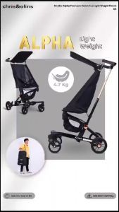 ChrisOlins A9 Baby Stroller Lipat Baby Stroller Alpha Premium Cabin Size Light Weight Travelling Kereta Dorong Bayi Anak stroller Ringan & Kuat Kidu Baby