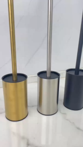 BAOKEMO Modern Stainless Steel Toilet Brush Bathroom Accessories Detachable Bathroom Toilet Brush Set