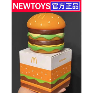 Newtoys 2024 McDonalds Burger French Fries Ice Cream Snap Light Resin Cartoon Decorative Night Lamp Toy Blue Color Gift Box