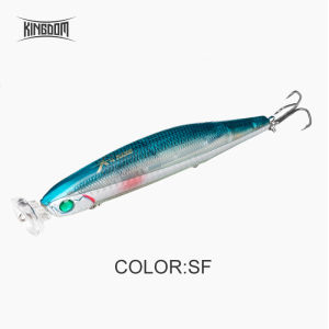 Kingdom Minnow Fishing Lure 9.5g 12.6g 24.5g Long Casting Saltwater Hard Baits 4 Different Lip Pencil Popper For Bass Trout Pike