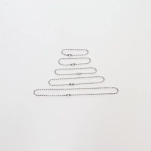 5pcs 10-70cm Stainless Steel Ball Bead Chain Extension For DIY Dog Tag Keychain Hand Label Connector Jewelry Making Accessories