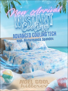 Hillcrest Noelcool Cooling Printed Fitted Sheet Set