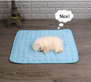 Summer สัตว์เลี้ยงที่รองนั่งน้ำแข็งผ้าปูสำหรับสุนัขเสื่อผ้าและสัตว์เลี้ยง Cool เสื่อระบายอากาศ