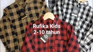 R029 Kemeja Flanel Anak usia 2 3 4 5 6 7 Tahun Model Kekinian Termewah 2024 Karena Bahan Premium