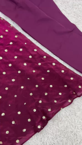 [PRE-ORDER] Ready Made Heavy Fandy Silk With Embroidery Sequence Work Suit (10-15days delivery)