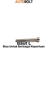 Baut L 5 M6x50 Kunci 5 Pitch 1 Untuk Berbagai Keperluan Baud Bolt L5 M 6X50-M 6 x 50 K5 P1