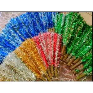 Kerajinan (100 & 50 Lidi) KEMBANG KELAPA PLASTIK HOLOGRAM -+50.Cm