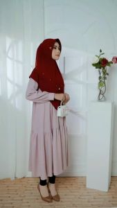 Terbaru 2023 / Hijab ARRAFI / Kode Ar 739 / Kerudung Kekinian / Bergo Ar Rafi Polos Pet Antem / Jilbab Bahan Jersey Adem Variasi Permata