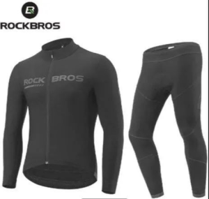 ROCKBROS Bộ Áo Thi Đấu Đạp Xe Áo Khoác Mùa Xuân Mùa Đông Quần Yếm Quần Áo Xe Đạp Leo Núi Dài Tay Bộ Đồ Mặc Bằng Lông Cừu Giữ Nhiệt Hàng Xấp Thơ