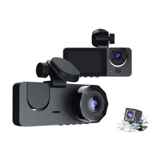 EKLEVA 3 Lens Cam Dash Car DVR HD 1080P Camera 2.0 inch IPS Video Recorder Cycle Dashcam Mirror Driving Recorder Night Vision