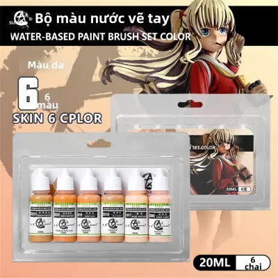 Sơn Nước Dành Cho Mô Hình Vẽ Tay & Cọ Phù Hợp Với Tone Da 20ml