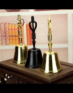 Chuông ĐồngLinh ĐồngChày Tam Trượng Chày Kim Cang tụng kinh [cao 19cm]-Mẫu Đẹp