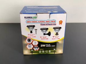 Đèn LED Năng Lượng Mặt Trời Chống Thấm Nước Ngoài Trời Bãi Cỏ Gắn vách tường Trụ cổng Đường Phong Cảnh Lối Đi Sân Vườn Trang Trí  SGC1-3M