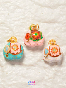 Chinese Style Pure Silver Gold Plated Lucky Elephant Pendant DIY Bracelet Accessories Blue Enamel Dangle Charm Fashion Jewelry