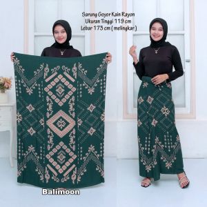 Djagadtex Fashion Sarung Goyor Santri Putri Rayon Motif Batik Muslim Kekinian