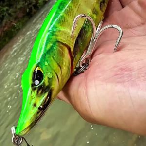Mồi Câu Cá Pike Sunlure 2 Khúc Nhiều Khớp Nối Đuôi Xoăn Rãnh Máu Và Móc Ba Ngạnh Dành Cho Câu Cá Nước Mặn