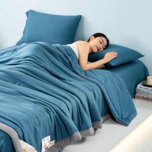 Class A Washable Soy Fiber Summer Quilt Queen King Size Soft Skin-friendly Air Conditioning Quilt Home Comforters