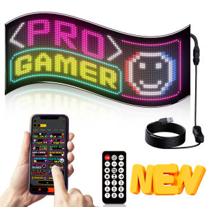 Demon Eyes Car Plus LED Logo APP LED Matrix Pixel Panel Night Light DIY Programmable Flexible LED Display Car Truck Accessorie