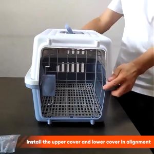 Pet Cat Carrier Travel Cage M&L Size Puppy Kuting Airline Approved Travel Crate For shih tzu Rabbit
